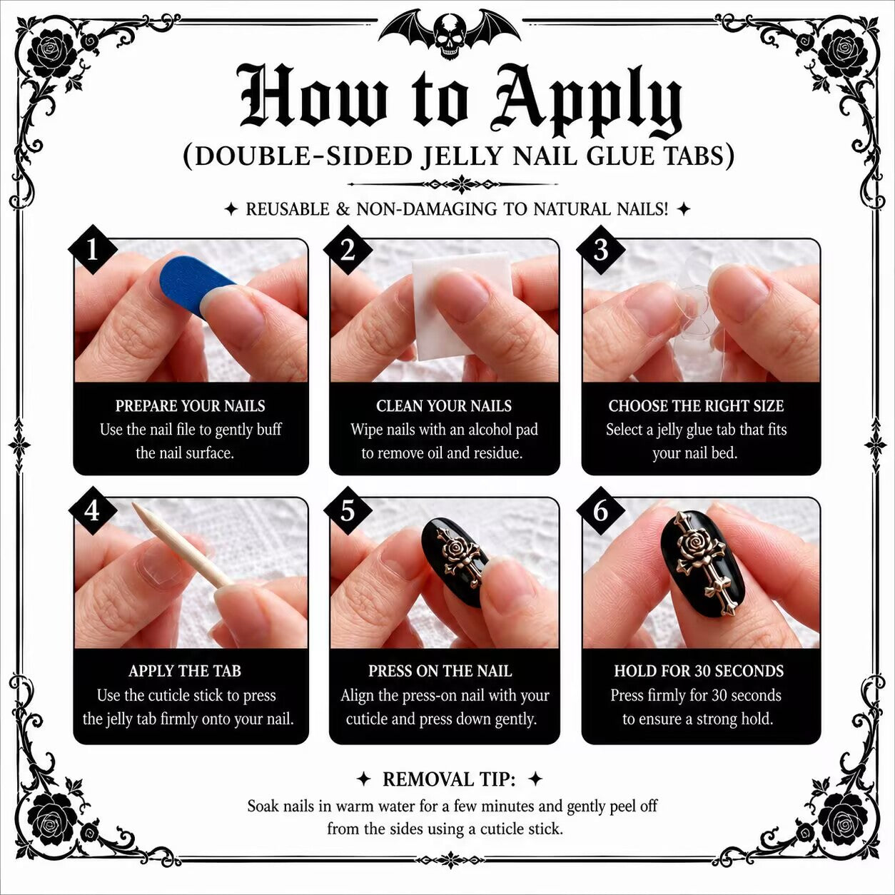 Silver Serpent - Metallic Snake Gothic Stiletto Press On Nails